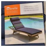 Sunbrella Chaise Lounge Cushion, Blue