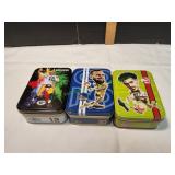 (3) Mini Sporting Tins & More