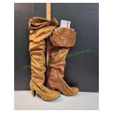 Just 4U Thigh-High Boots, Sz 12