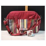Insulated Cooler Bag, Red Striped