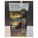 TestRite Solar Bollard Rotating Pathway Lights 4Pk