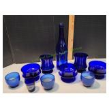 Cobalt Blue Votive Candle Holders, Bottle & More