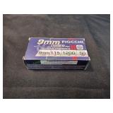 Fiocchi 9mm 115gr FMJ Ammo, 50ct