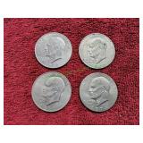 (3) 1971-D & (4) 1974-D Eisenhower DollarCoins