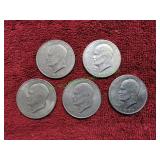 (5) 1971-D Eisenhower Dollar Coins
