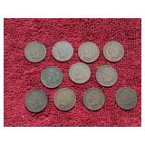 (11) United States Indian Head Cents