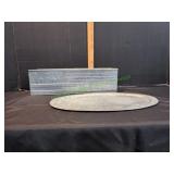 18x6x5 Metal Flag Planter & Tray