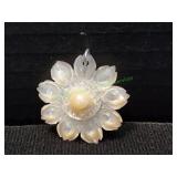 Mother of Pearl Sunflower Pendant