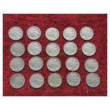 (20) Buffalo Nickels