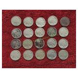 (20) Buffalo Nickels