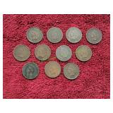 (11) United States Indian Head Cents