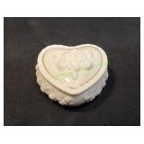 Vtg Heart Trinket Box w/ Heart Shaped Earrings