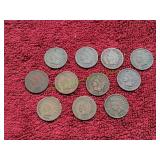 (11) United States Indian Head Cents