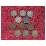(10) United States Indian Head Cents