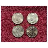 (4) Presidential $1 Coins