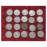 (20) Buffalo Nickels