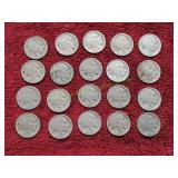 (20) Buffalo Nickels