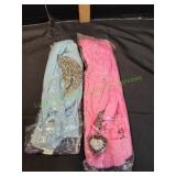 (2) Pendant Jewelry Scarves