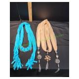 (2) Pendant Jewelry Scarves