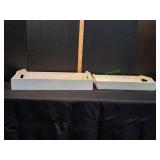 (2) Decorative Wood Trays