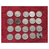 (20) Buffalo Nickels