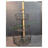 3-Tier Rustic Farmhouse Wrought Iron Stand