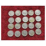 (20) Buffalo Nickels