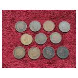 (11) United States Indian Head Cents