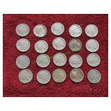 (20) Buffalo Nickels