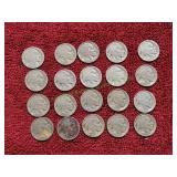 (20) Buffalo Nickels