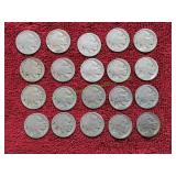 (20) Buffalo Nickels