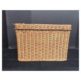 Wicker Storage Basket w/ Lid