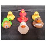 (7) Mini Rubber Ducks