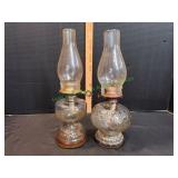 (2) Vtg Oil Lamps