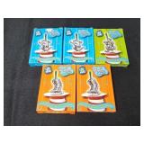 (5)Cat In the Hat Silver-Plated Holiday Ornaments