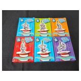 (6)Cat In the Hat Silver-Plated Holiday Ornaments