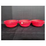 (3) 4pc Red Plastic Bowl Sets