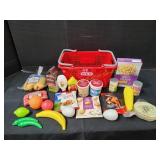 HEB Kids Play Food Dinner Basket Set w/ Groceries