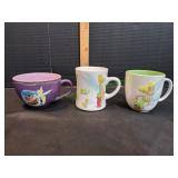 (3) Disney Tinkerbell Mugs