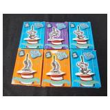 (6)Cat In the Hat Silver-Plated Holiday Ornaments
