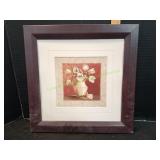 Framed White Tulips in Vase Wall Art