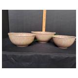 (3)Texas Ware Melamine Confetti Nesting Bowls