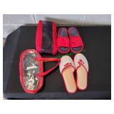 (2) Avon Slippers in Carry Bags
