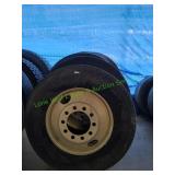 11R24.5 10-Lug Freightliner Rims w/ Tires