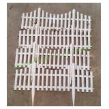 (4)Plastic Interlocking Garden Picket Fence Panels