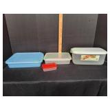 (4) Plastic Food Storage Containers