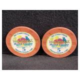 (2) Margaritaville Resort $5 Promotional Chips