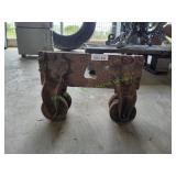 Vtg Cast Iron Unloader Hay Trolley