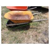 Vtg Metal Wheelbarrow