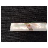 Vtg Mother of Pearl Tie Clip